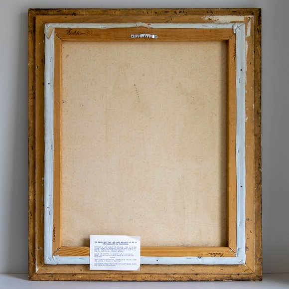 Signed Bert Seabourn Painting ā 20ā³Ć24ā³ Scarlet Macaws Wildlife - Picture 4 of 8